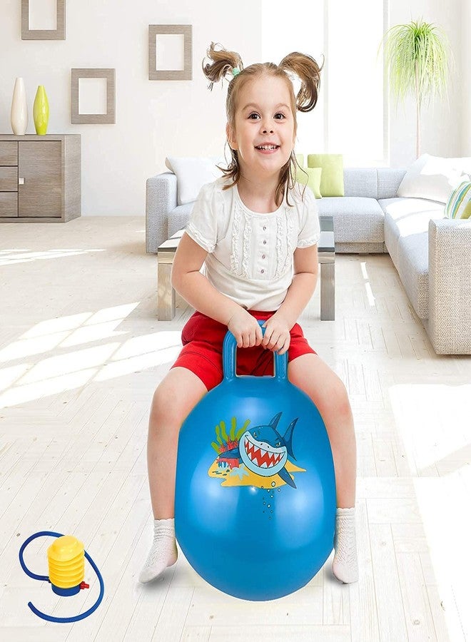 NIL JO Hop Ball with Pump Jumping Hopping Hippity Rubber Hop Ball for Kids Boys Girls Child Hop Ball with Pump (Multicolor) - Image 3